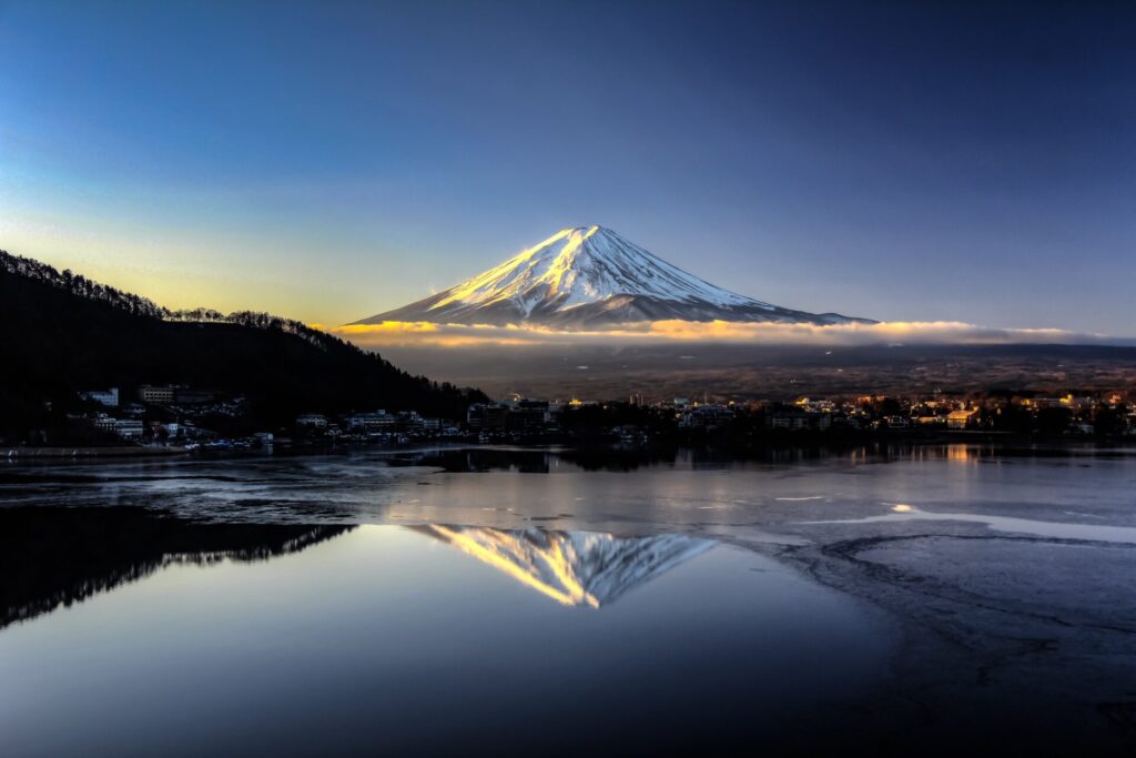 河口湖からの富士山