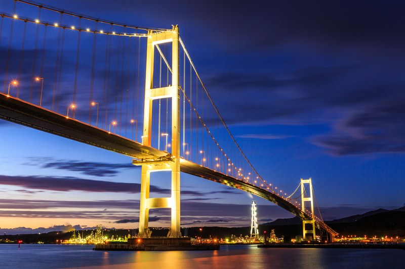 室蘭にある白鳥大橋の景色を堪能する