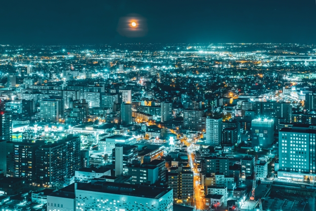 展望室からのキレイな夜景