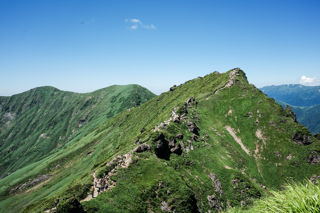 新緑に染まった谷川岳
