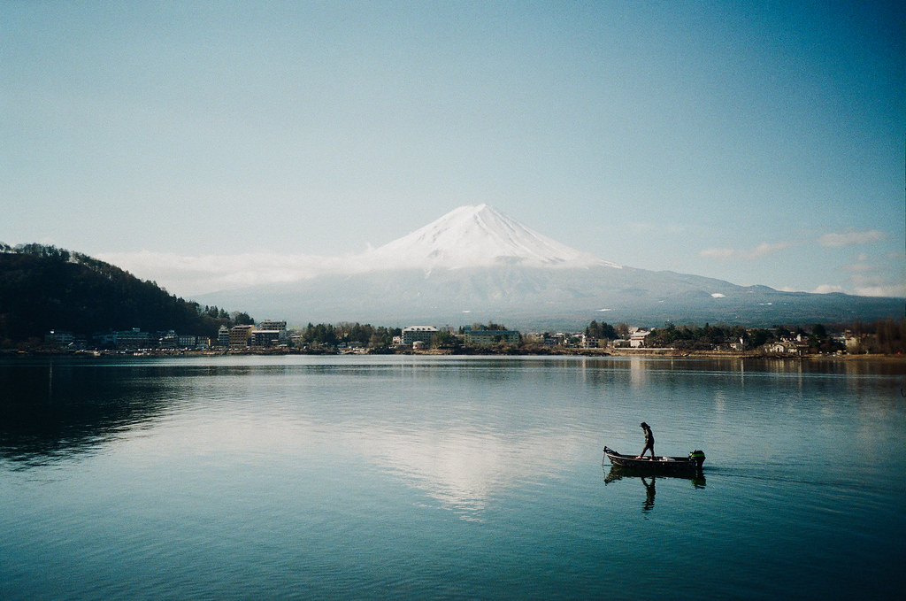 河口湖でのカヌー体験