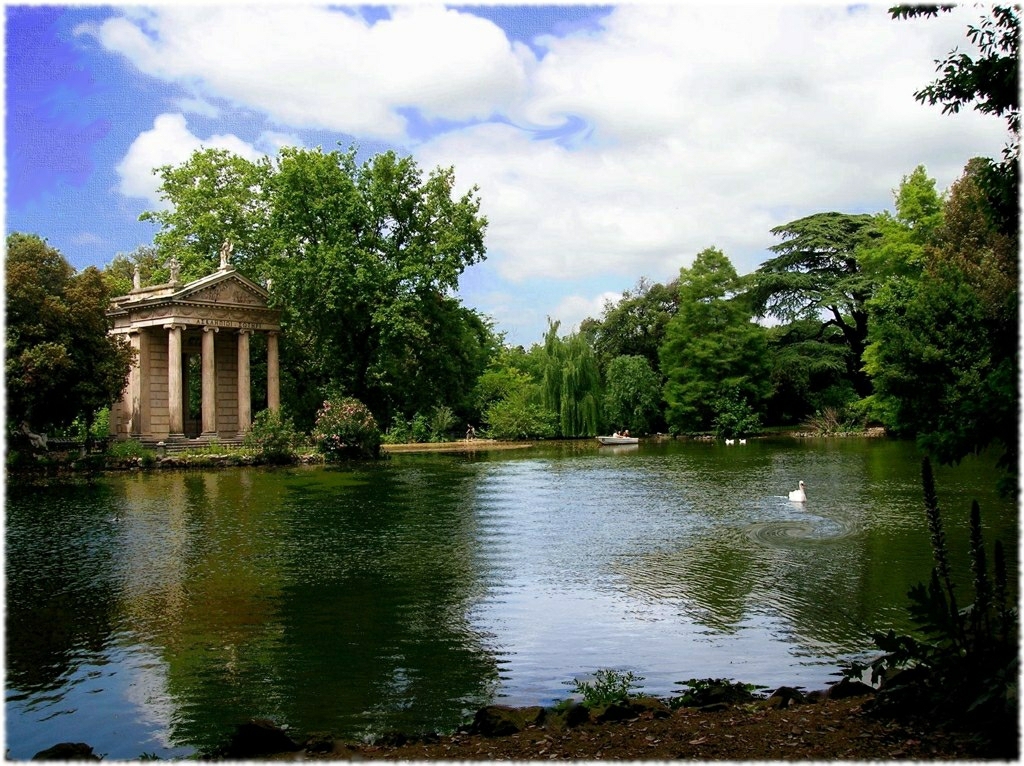 ローマの中心部に位置する広大な公園ボルゲーゼ公園