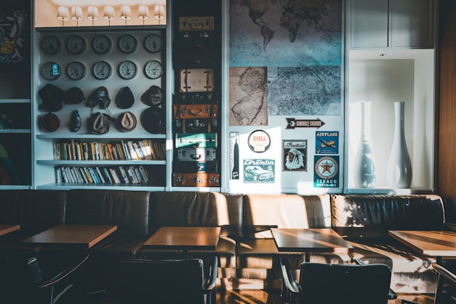 カフェ内のインテリア