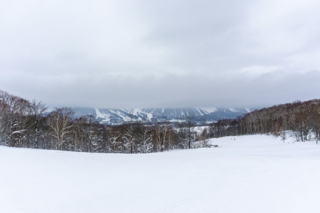 雪が積もる北海道ルスツは幻想的