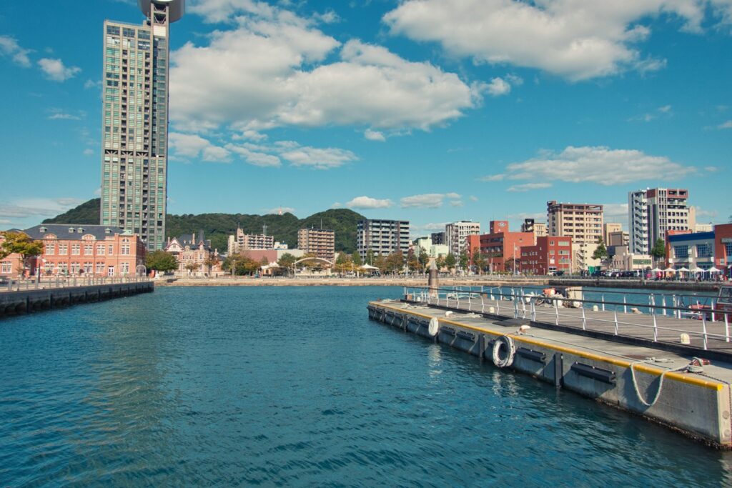 レトロな雰囲気の港町