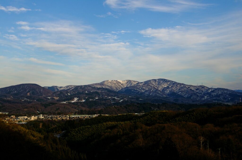 鶴岡市にある羽黒山の景色