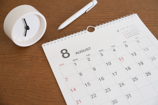 8月のイベントカレンダー