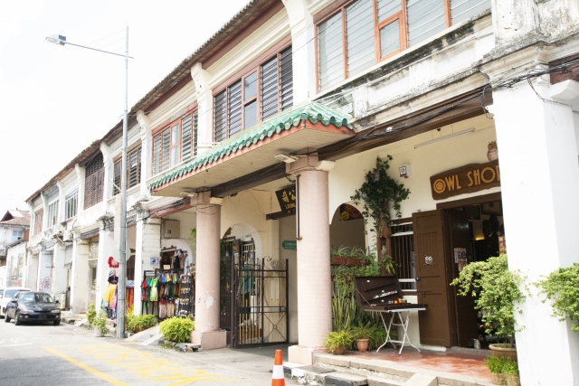 ペナン島の観光地の町並み
