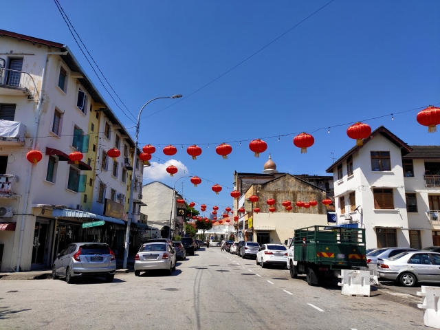 ペナン島の観光地の町並み