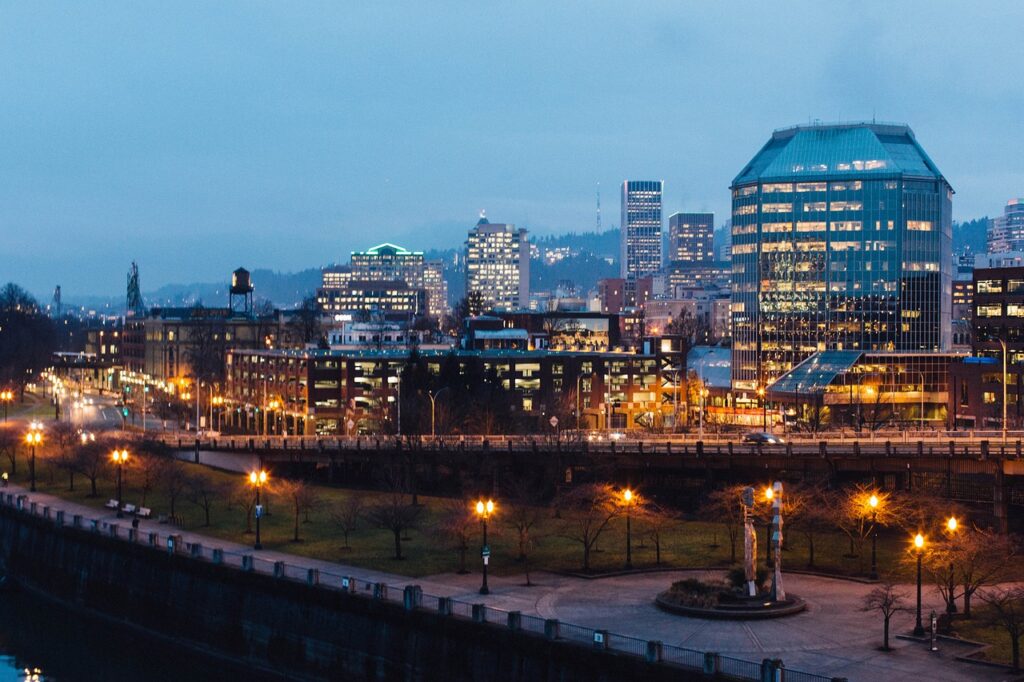 ポートランドの夜景