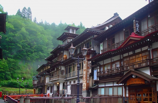 大正レトロが残る銀山温泉