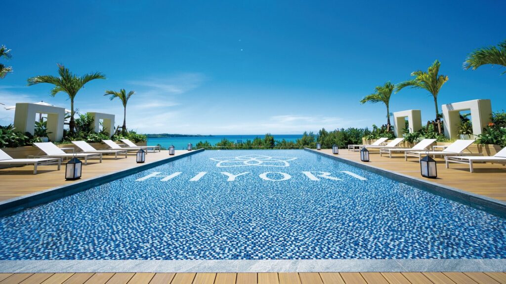 沖縄のリゾートホテル、HIYORIオーシャンリゾート沖縄から見る景色