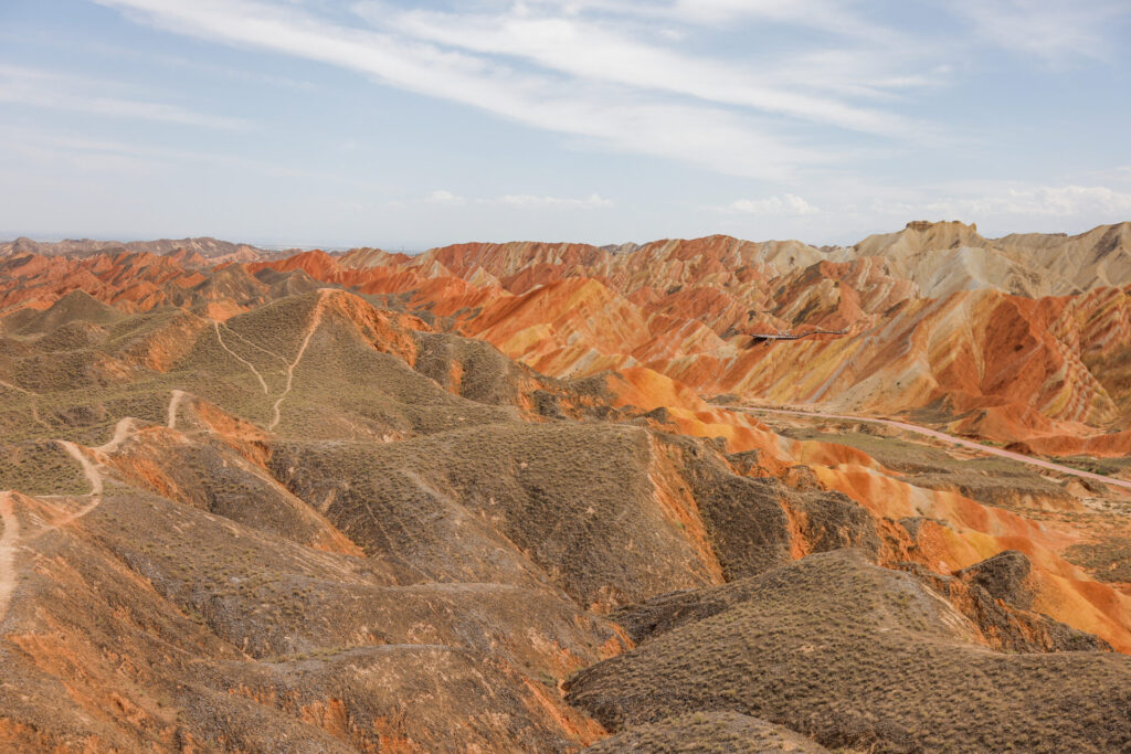 彩り豊かな地形、張掖丹霞地貌