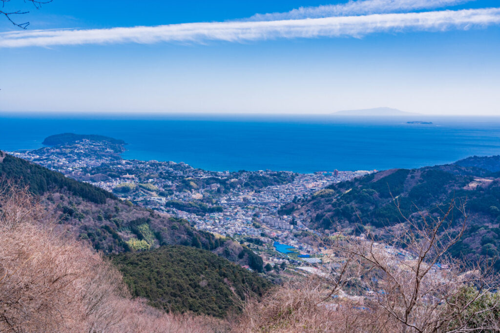 幕山公園の山頂からの景色