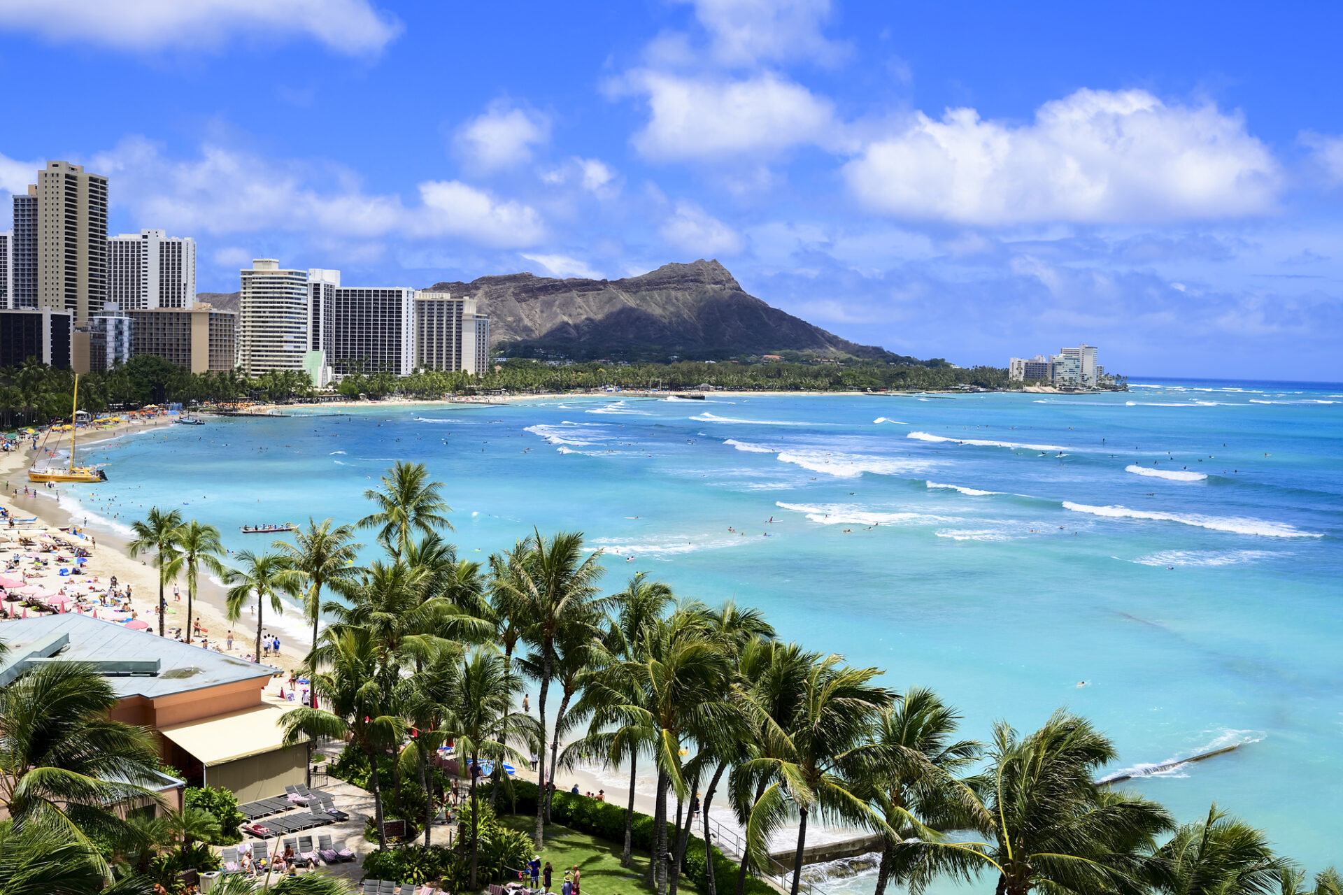三世代・シニア夫婦のためのハワイモデルコースで訪れたい、ワイキキの景色