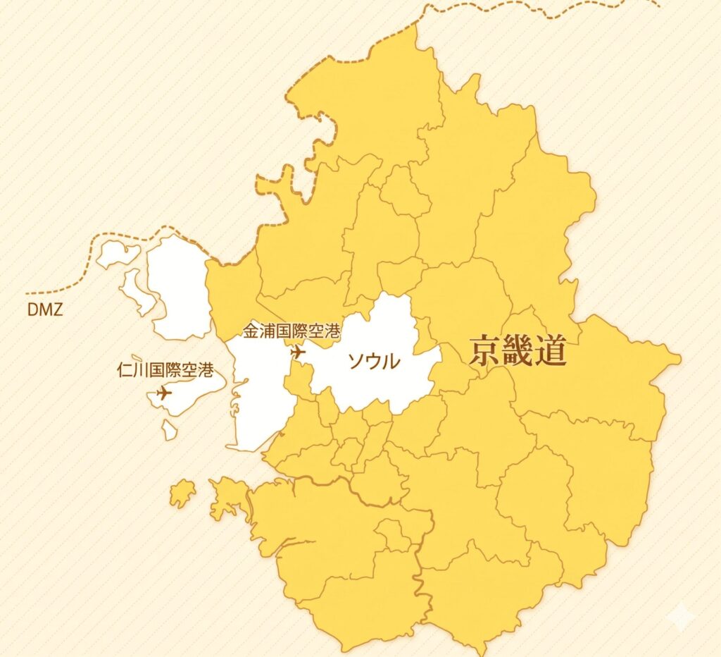 ソウルから日帰りで行ける京畿道マップ