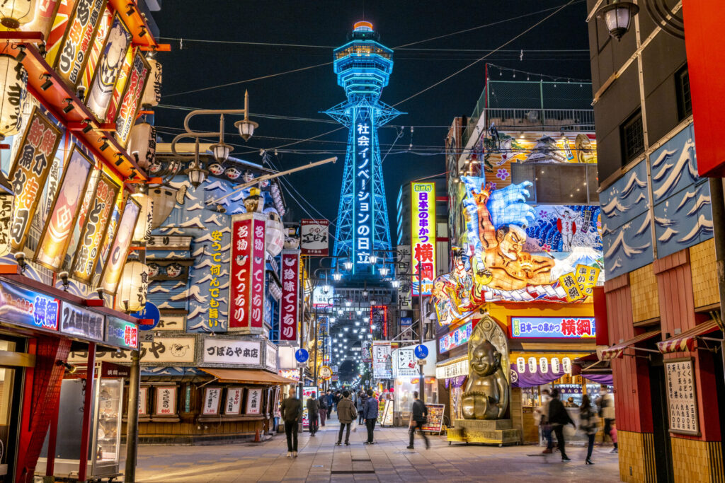 大阪　新世界の夜景