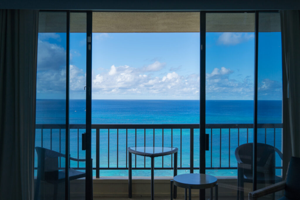 ハワイ　窓からの風景