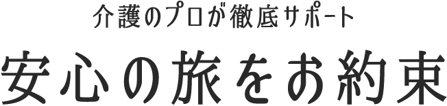 介護のプロが徹底サポート 安心の旅をお約束