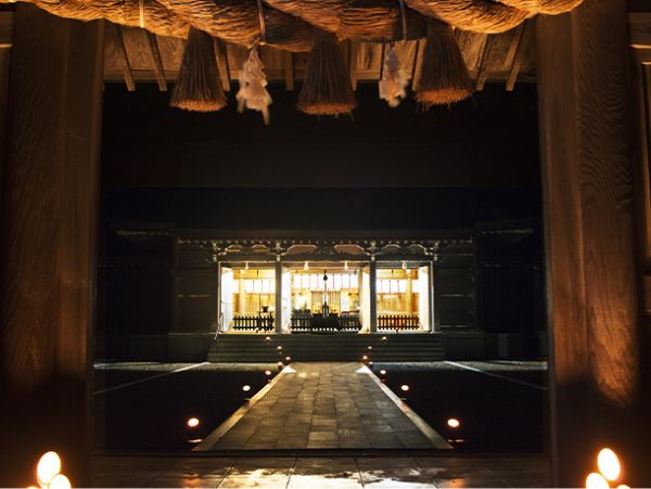 夜の隠岐神社参り