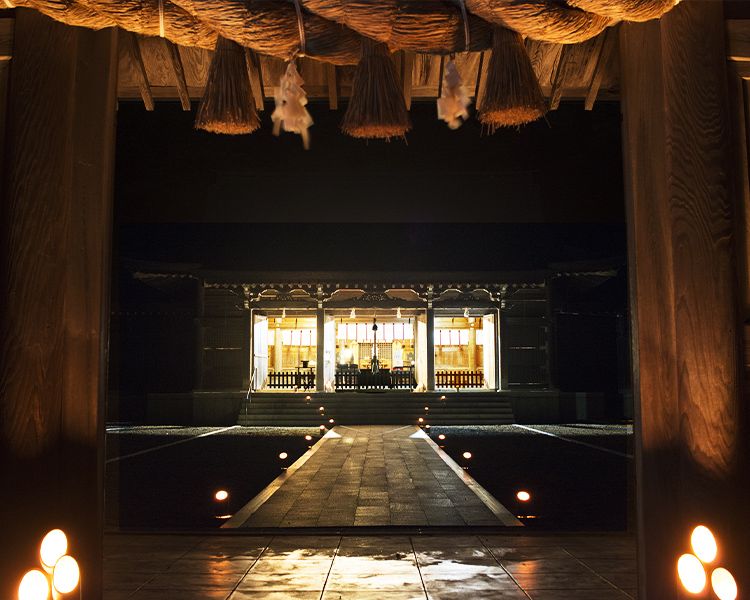 夜の隠岐神社まいり