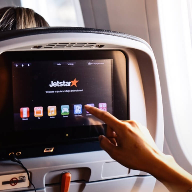 機内エンターテインメントも豊富なJetStar